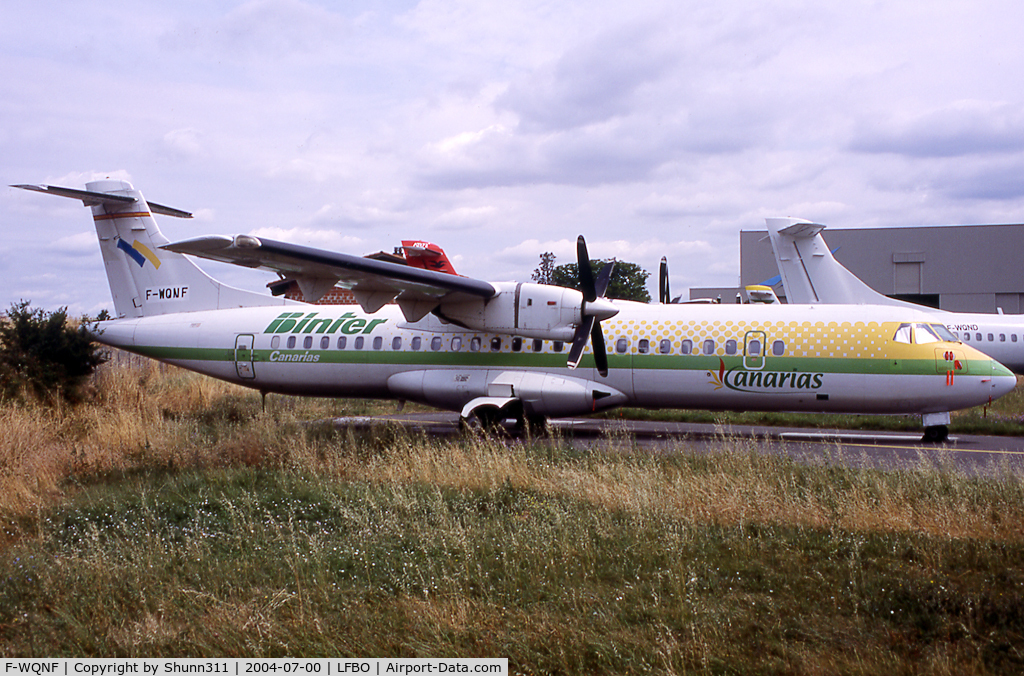F-WQNF, 1989 ATR 72-202 C/N 154, Stored at Sidmi after company demise... Ex. EC-ESS