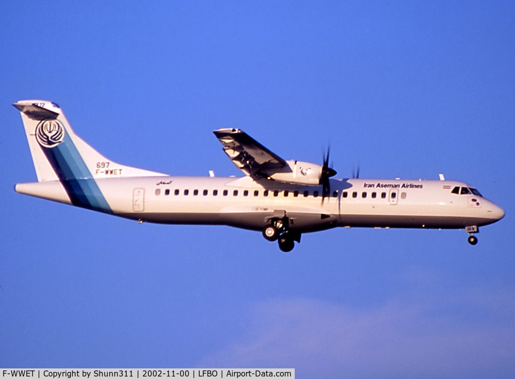 F-WWET, 2002 ATR 72-212A C/N 697, C/n 0697 - To be F-OIRA then EP-ATU