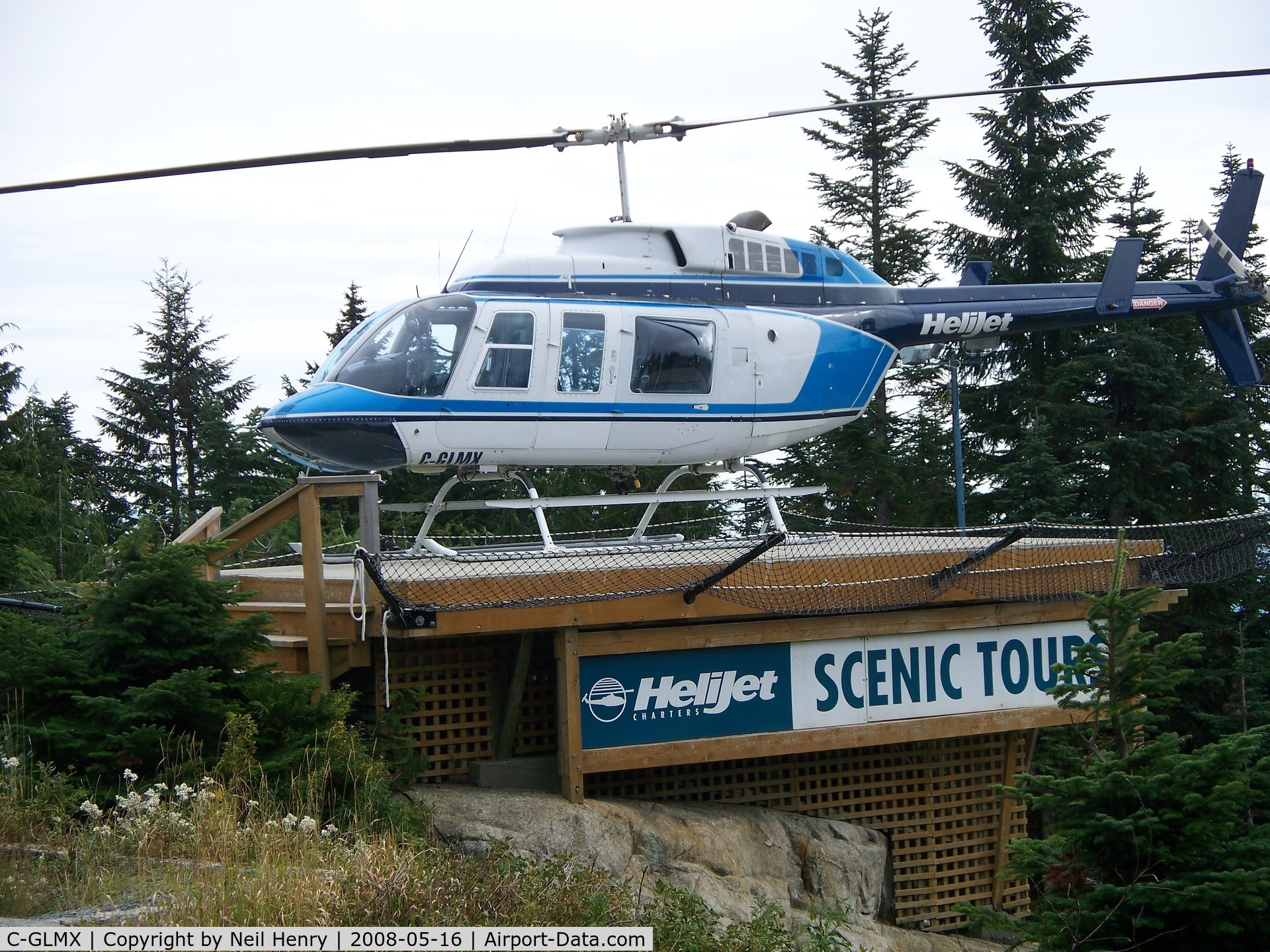 C-GLMX, 1980 Bell 206L-1 LongRanger II C/N 45439, taken late September 2008 on Grouse Mountain, Vancouver, BC