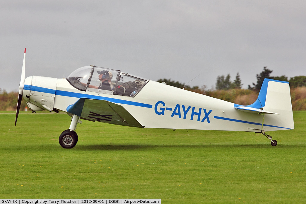 G-AYHX, 1958 SAN Jodel D-117A C/N 903, A visitor to 2012 LAA Rally at Sywell
