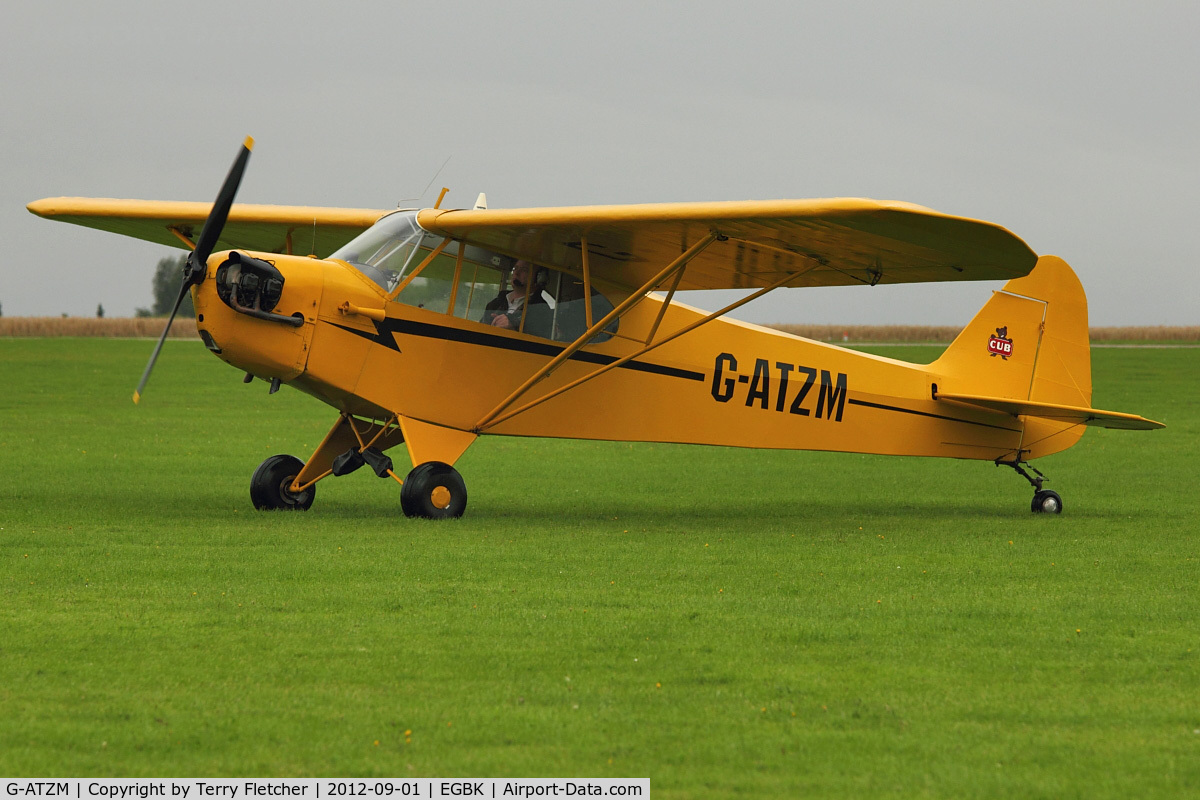 G-ATZM, 1946 Piper J3C (Mod) Cub C/N 20868, A visitor to 2012 LAA Rally at Sywell