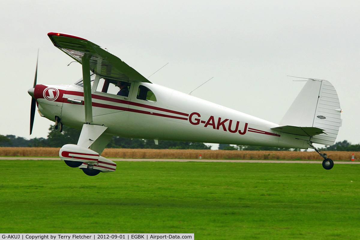 G-AKUJ, 1947 Luscombe 8E Silvaire C/N 5282, A visitor to 2012 LAA Rally at Sywell