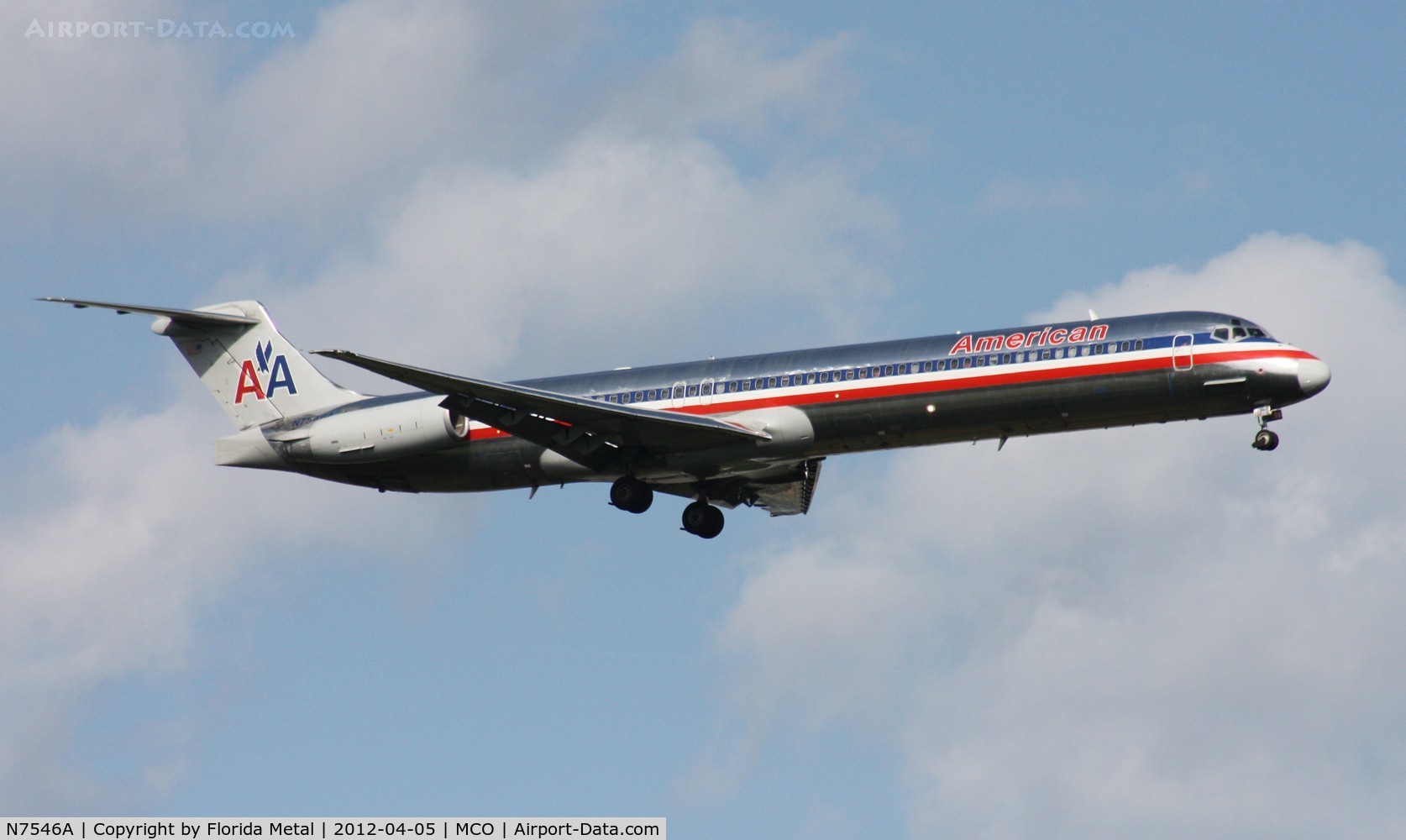 N7546A, 1990 McDonnell Douglas MD-82 (DC-9-82) C/N 53028, American MD-82