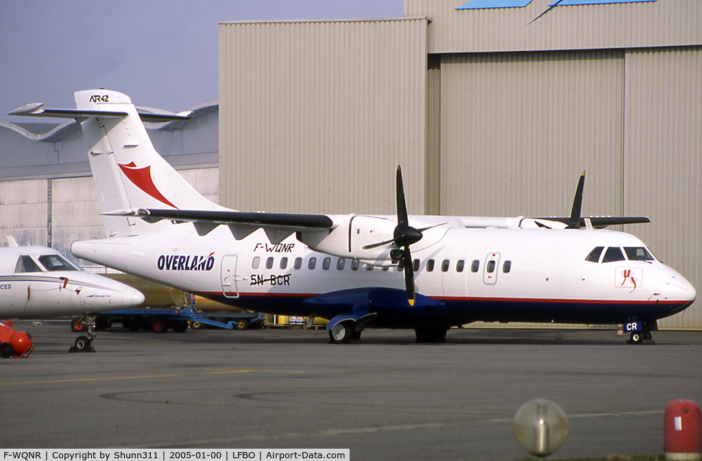 F-WQNR, 1986 ATR 42-300 C/N 031, C/n 0031 - To be 5N-BCR -Stored with dual registration before delivery...