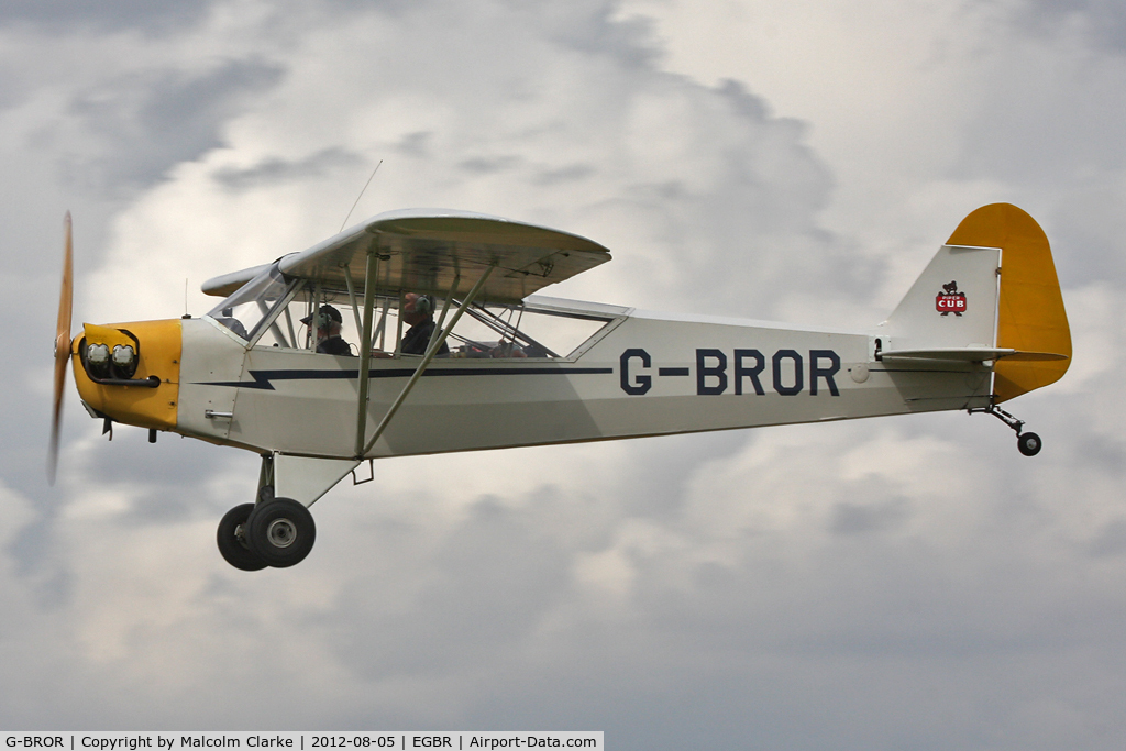 G-BROR, 1943 Piper L-4H Grasshopper (J3C-65D) C/N 10885, Piper L-4H Grasshopper at The Real Aeroplane Club's Summer Madness Fly-In, Breighton Airfield, August 2012.