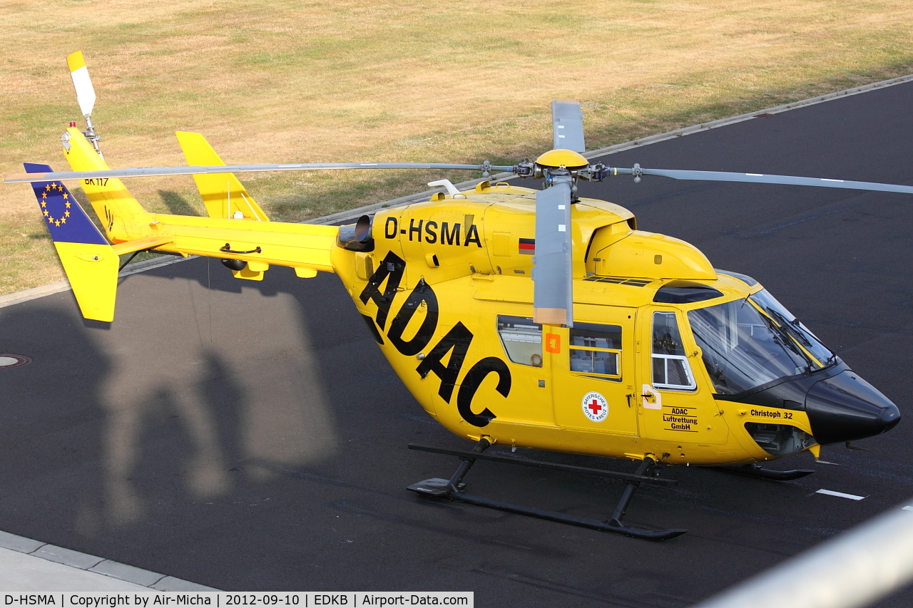 D-HSMA, 1986 Eurocopter-Kawasaki BK-117A-4 C/N 7073, ADAC Luftrettung, Eurocopter BK-117A-4, CN: 7073
