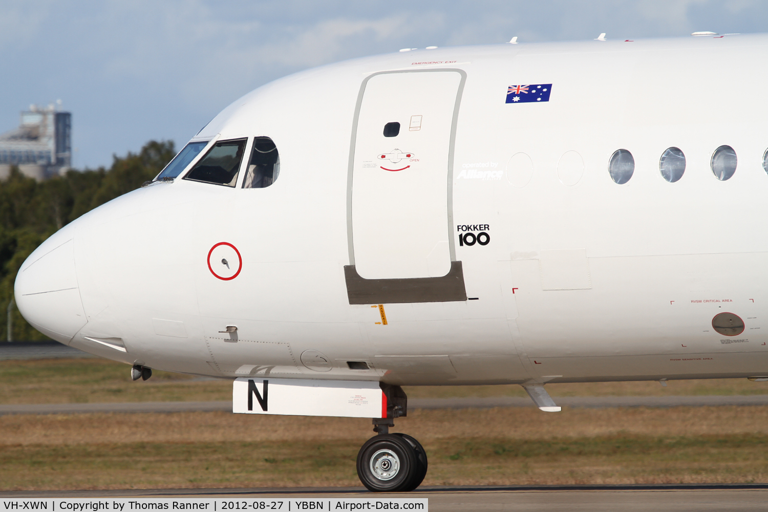 VH-XWN, 1989 Fokker 100 (F-28-0100) C/N 11278, Alliance Airlines Fokker 100