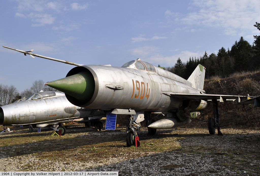 1904, Mikoyan-Gurevich MiG-21M C/N 961904, at Savigny-les-Beaune