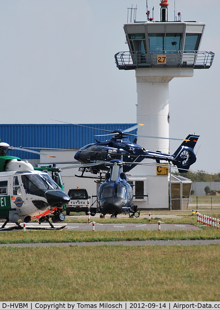 D-HVBM, 2002 Eurocopter EC-135T-2 C/N 0258, D-HVBM is landing at Magdeburg Airport.