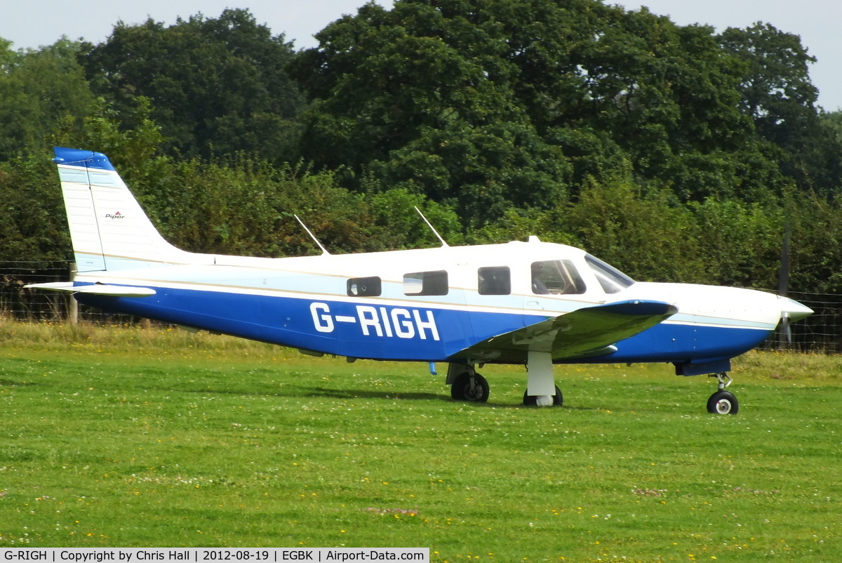 G-RIGH, 1998 Piper PA-32R-301 Saratoga II HP C/N 3246123, at the 2012 Sywell Airshow