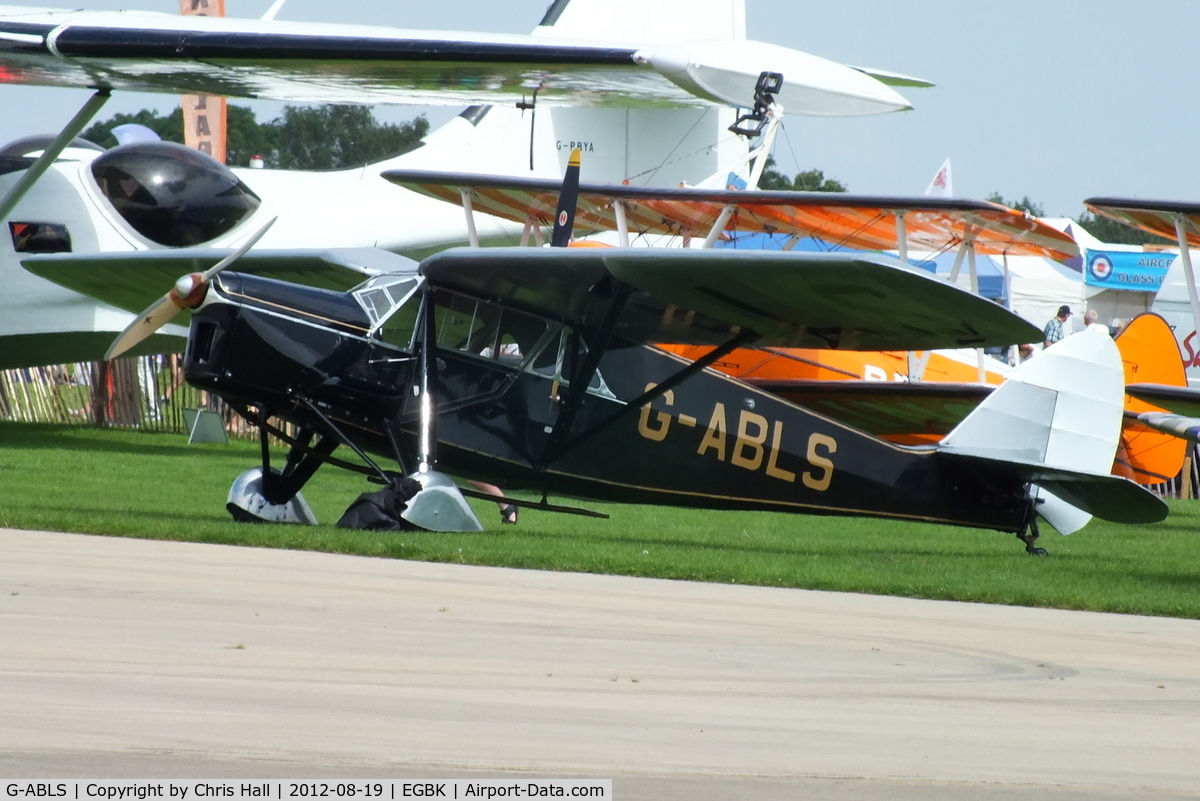 G-ABLS, 1931 De Havilland DH.80A Puss Moth C/N 2164, at the 2012 Sywell Airshow