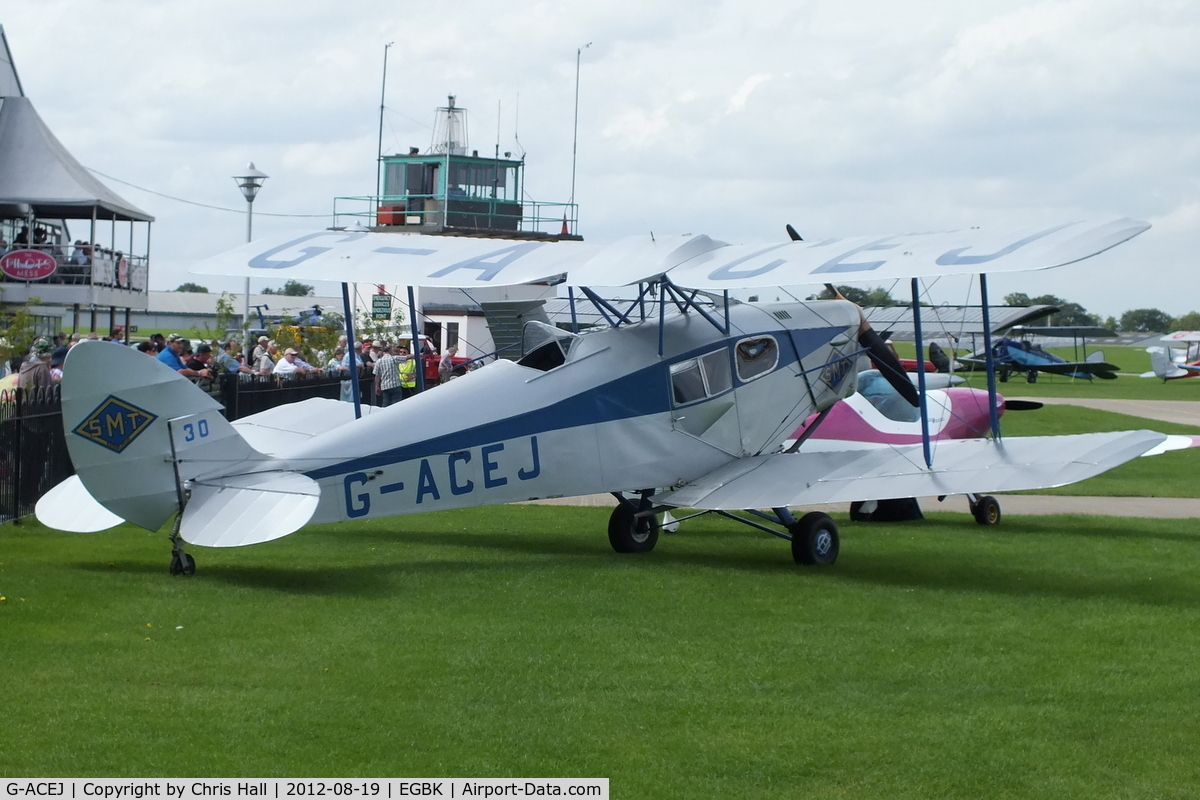 G-ACEJ, 1933 De Havilland DH.83 Fox Moth C/N 4069, at the 2012 Sywell Airshow