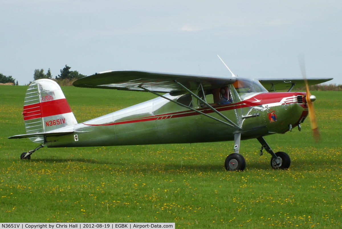 N3651V, 1948 Cessna 140 C/N 14922, at the 2012 Sywell Airshow