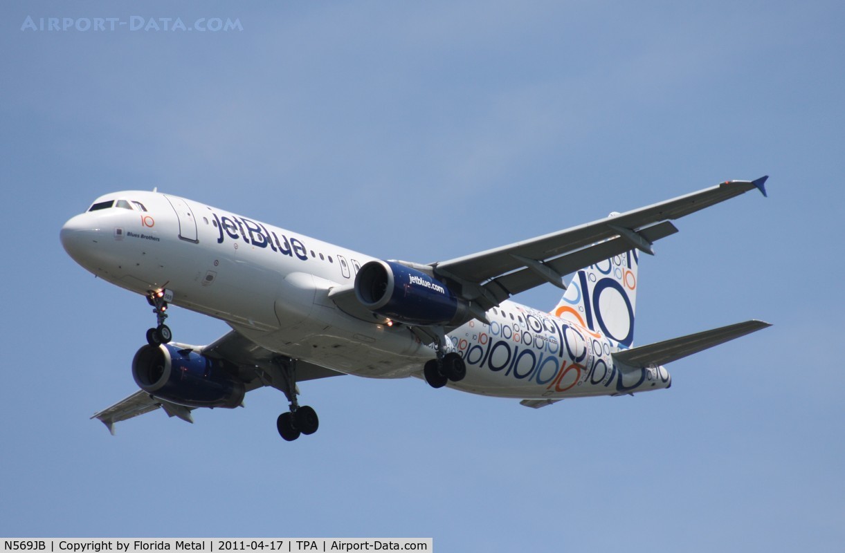 N569JB, 2003 Airbus A320-232 C/N 2075, Jet Blue 10th Anniversary