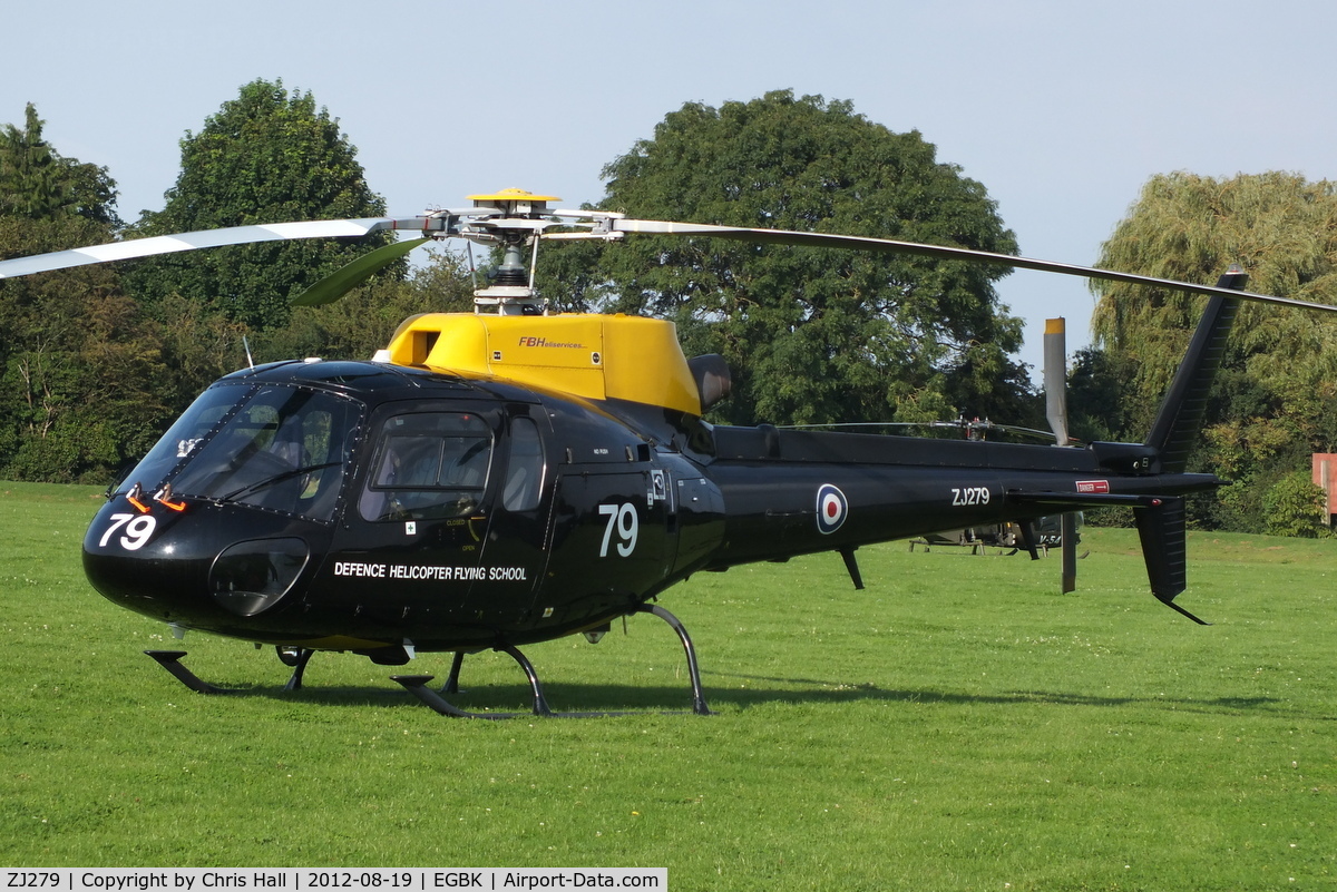ZJ279, 1997 Eurocopter AS-350BB Squirrel HT1 Ecureuil C/N 3021, at the 2012 Sywell Airshow