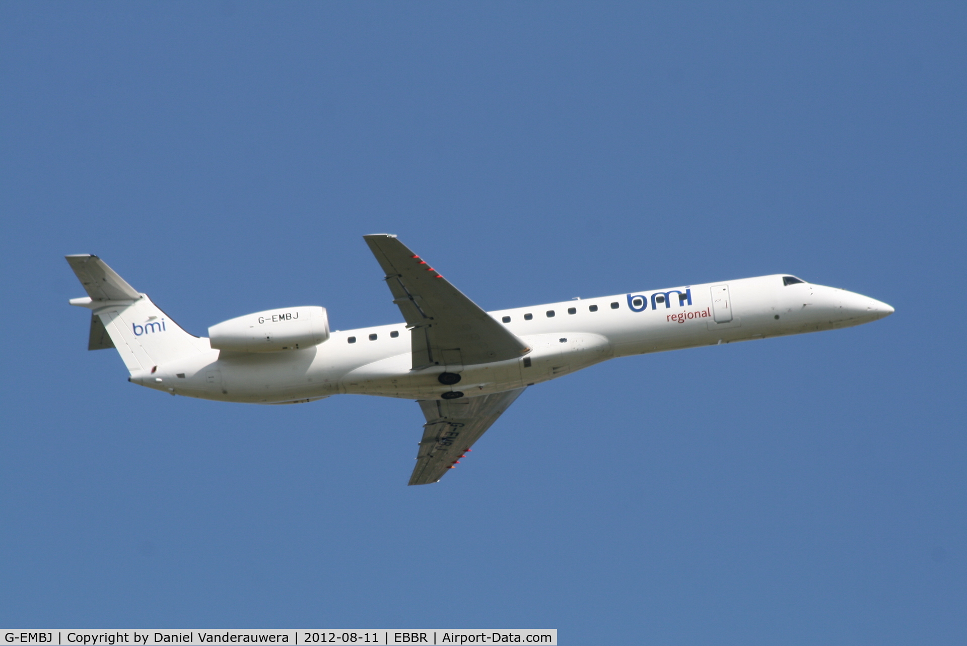 G-EMBJ, 1999 Embraer ERJ-145EU (EMB-145EU) C/N 145134, Flight BD1628 is climbing fom RWY 07R