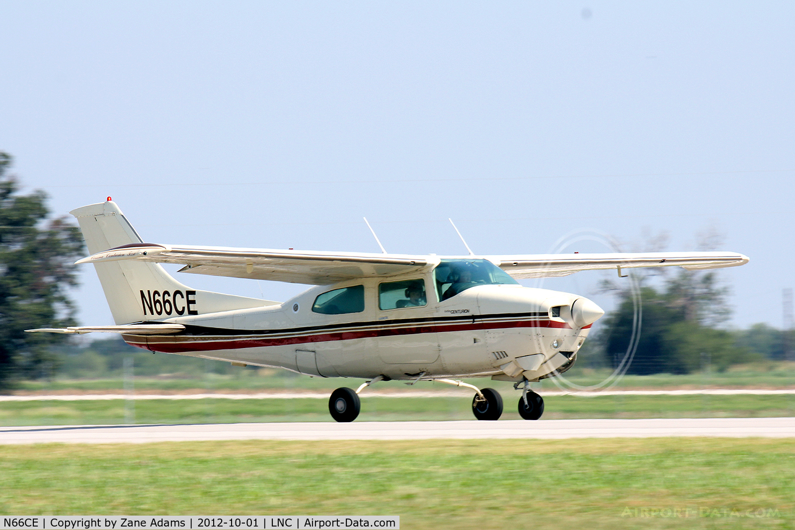 N66CE, 1976 Cessna T210L Turbo Centurion C/N 21061391, Departing Lancaster Airport during Warbirds on Parade 2012