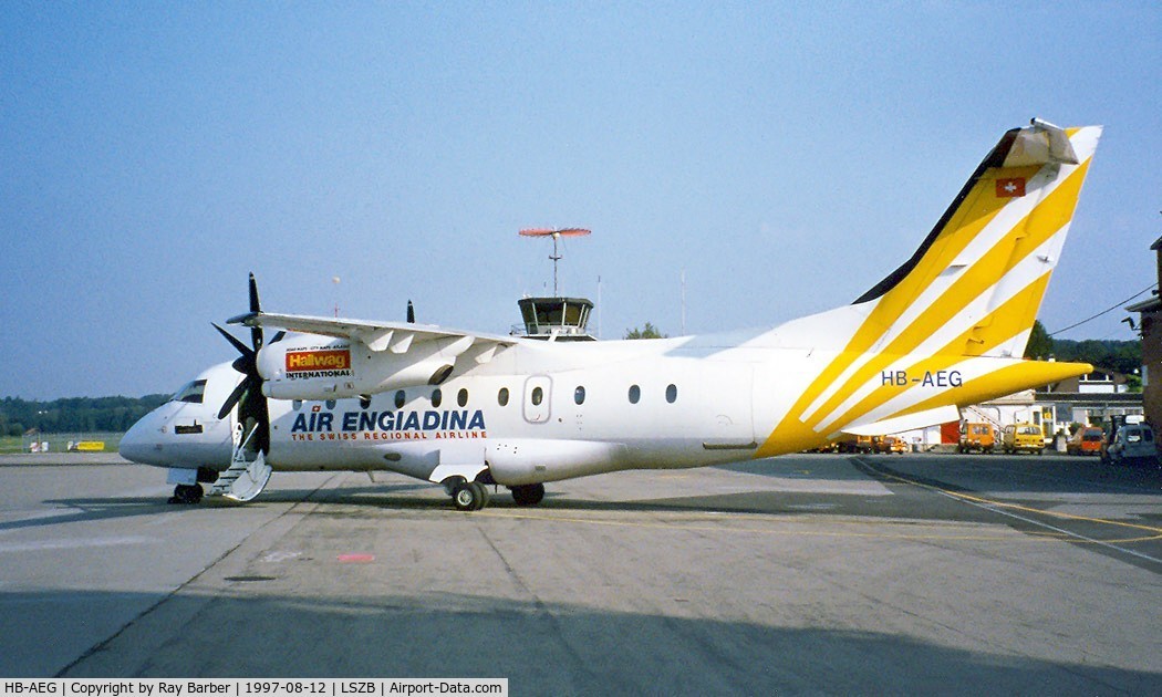 HB-AEG, 1994 Dornier 328-110 C/N 3011, Dornier Do.328-110 [3011] (Air Engiadina) Bern-Belp~HB 12/08/1997