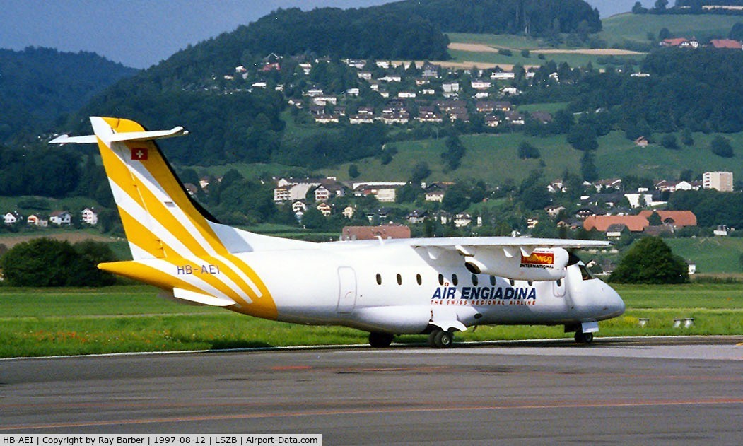 HB-AEI, 1995 Dornier 328-110 C/N 3041, Dornier Do.328-110 [3041] (Air Engiadina) Bern-Belp~HB 12/08/1997
