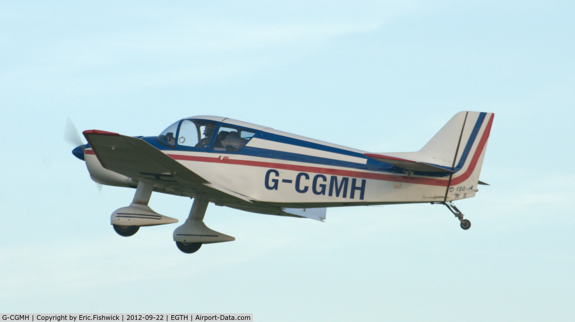 G-CGMH, 1963 SAN Jodel D-150A Mascaret C/N 05, 4. G-CGMH departing Shuttleworth Uncovered - Air Show, Sept. 2012.
