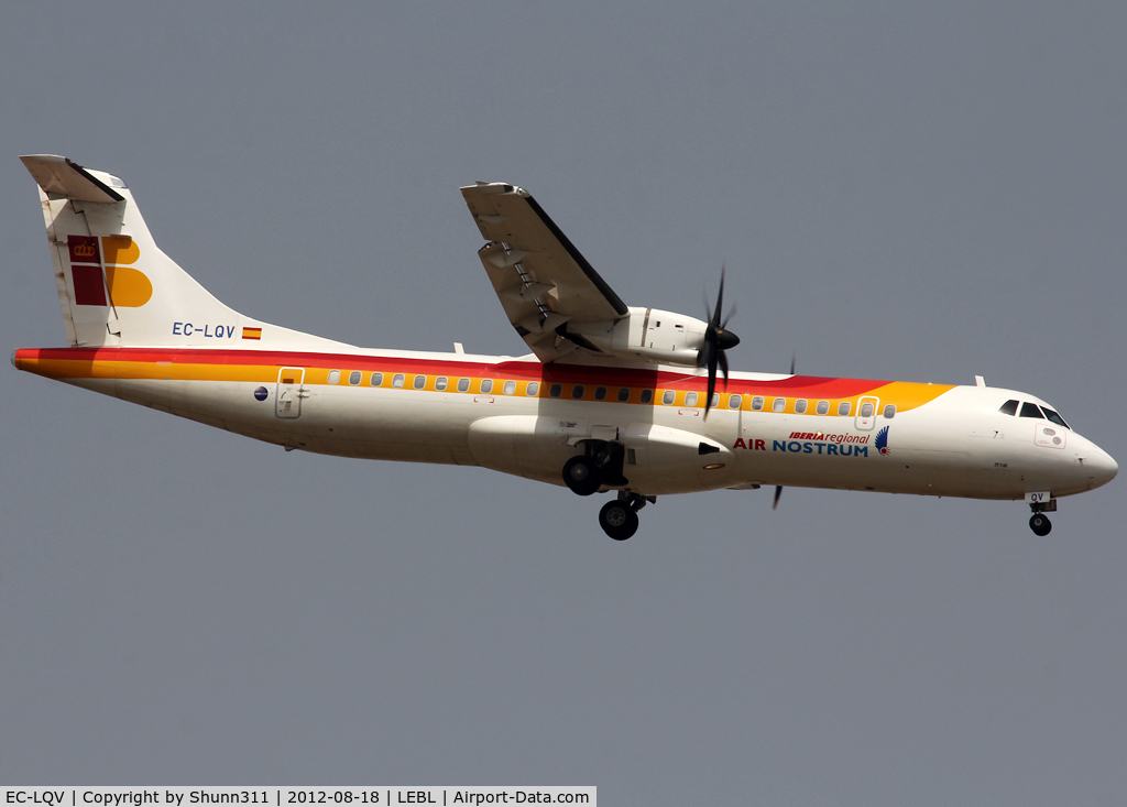EC-LQV, 2012 ATR 72-600 C/N 0995, Landing rwy 07L