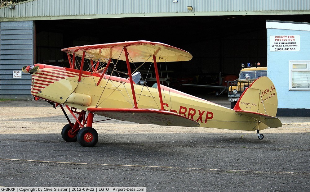G-BRXP, 1948 Stampe-Vertongen SV-4C C/N 678, Ex: (F-BDNX) > French AF 678 > F-BGGU > N33528 > G-BRXP - Originally owned into private hands in February 1990 and currently in private hands since March 2001.