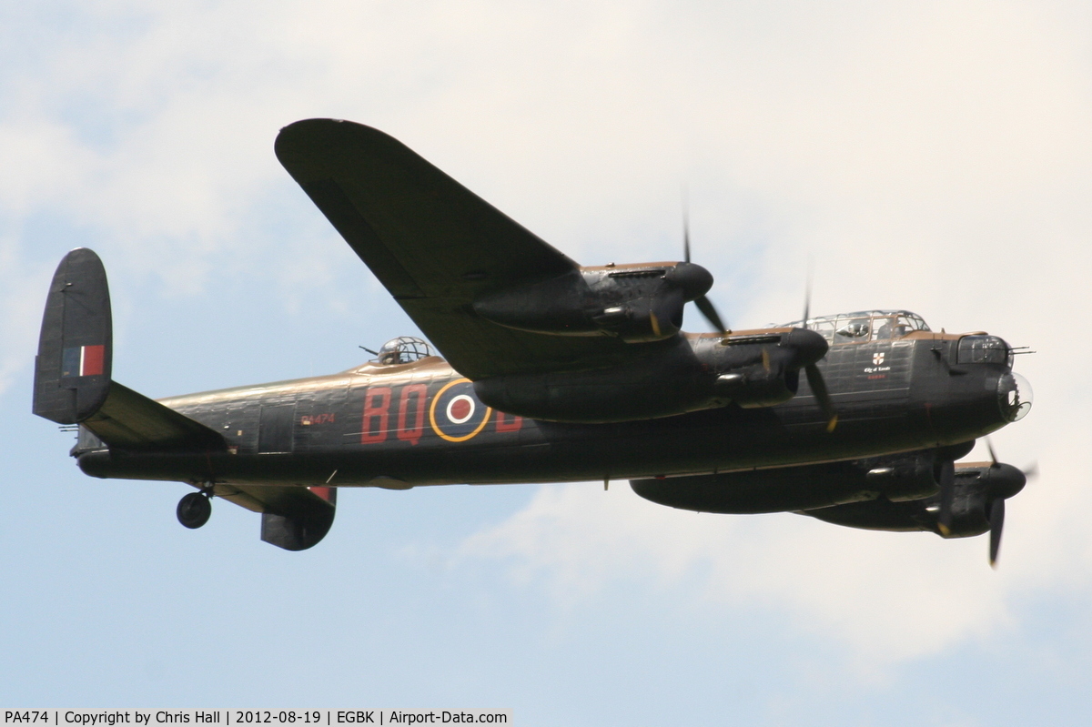 PA474, 1945 Avro 683 Lancaster B1 C/N VACH0052/D2973, at the 2012 Sywell Airshow