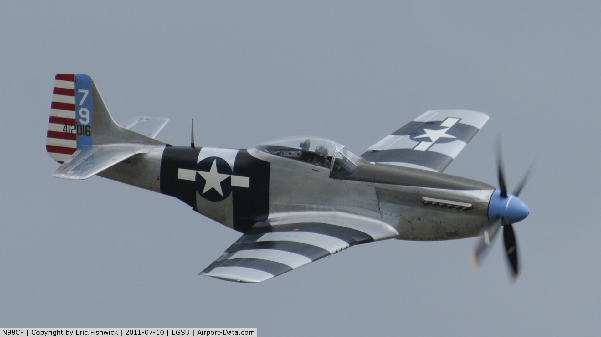 N98CF, 1944 North American P-51K Mustang C/N 111-30149, 42, 412018 at another excellent Flying Legends Air Show (July 2011)