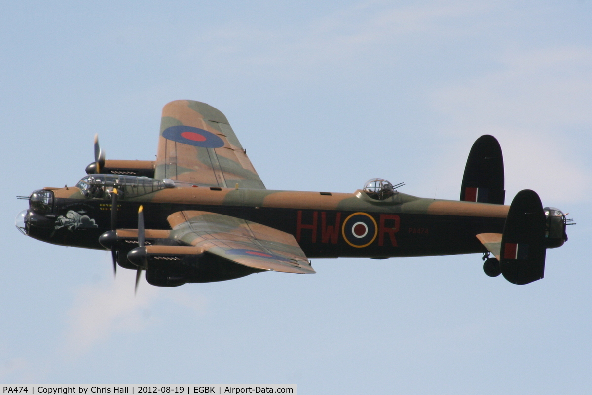 PA474, 1945 Avro 683 Lancaster B1 C/N VACH0052/D2973, at the 2012 Sywell Airshow