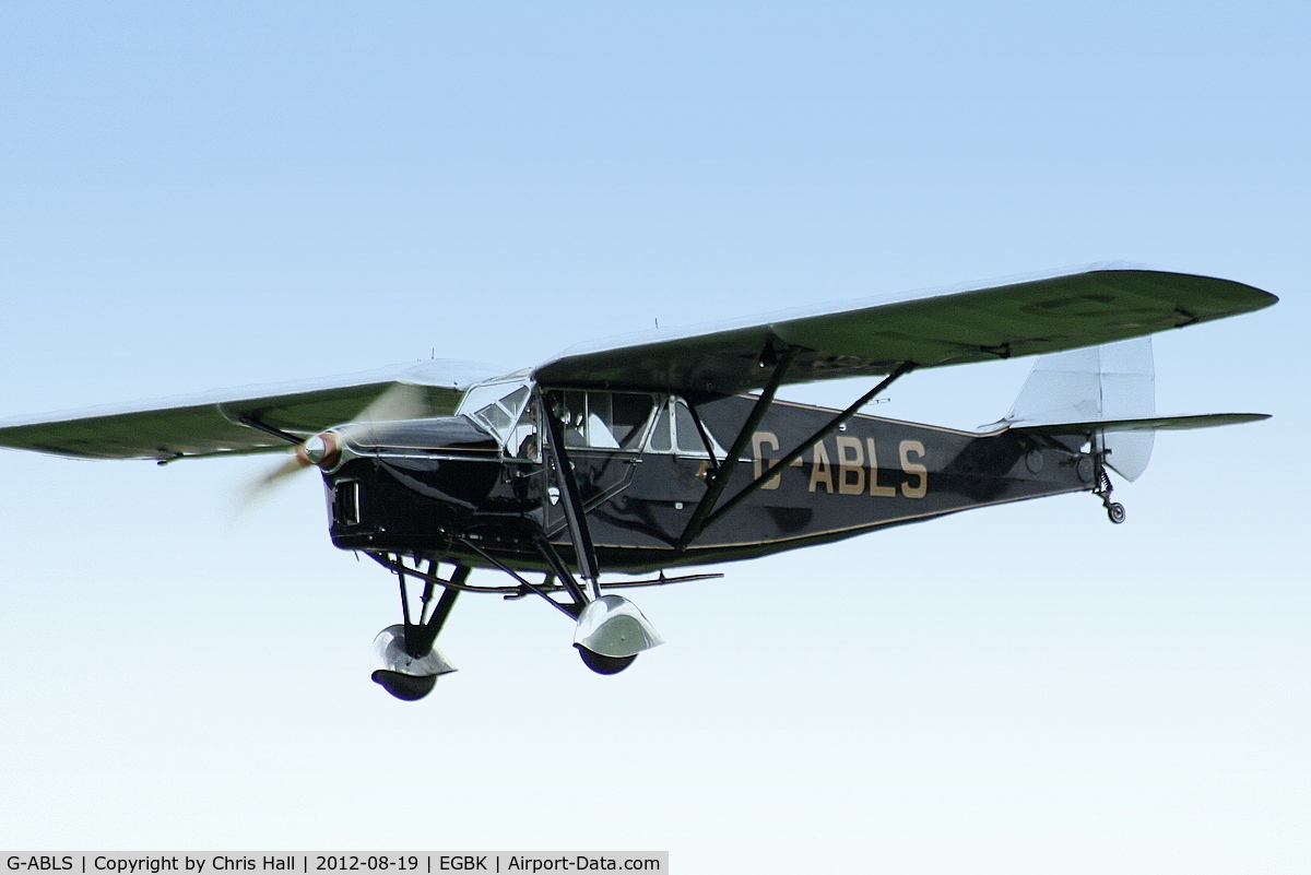 G-ABLS, 1931 De Havilland DH.80A Puss Moth C/N 2164, at the 2012 Sywell Airshow