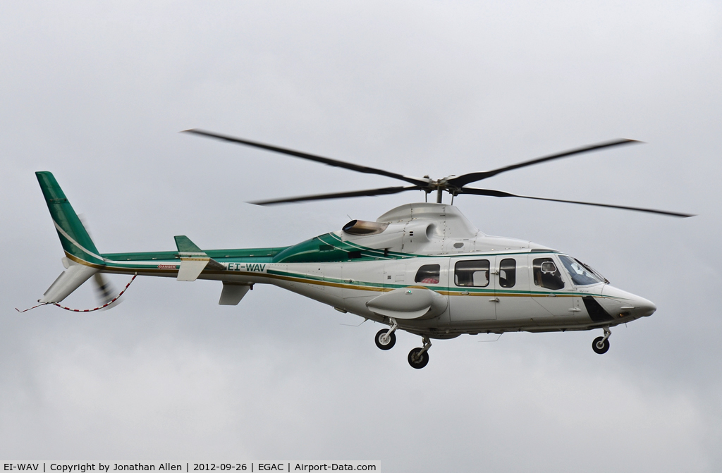 EI-WAV, Bell 430 C/N 49028, On approach to George Best Belfast City Airport.