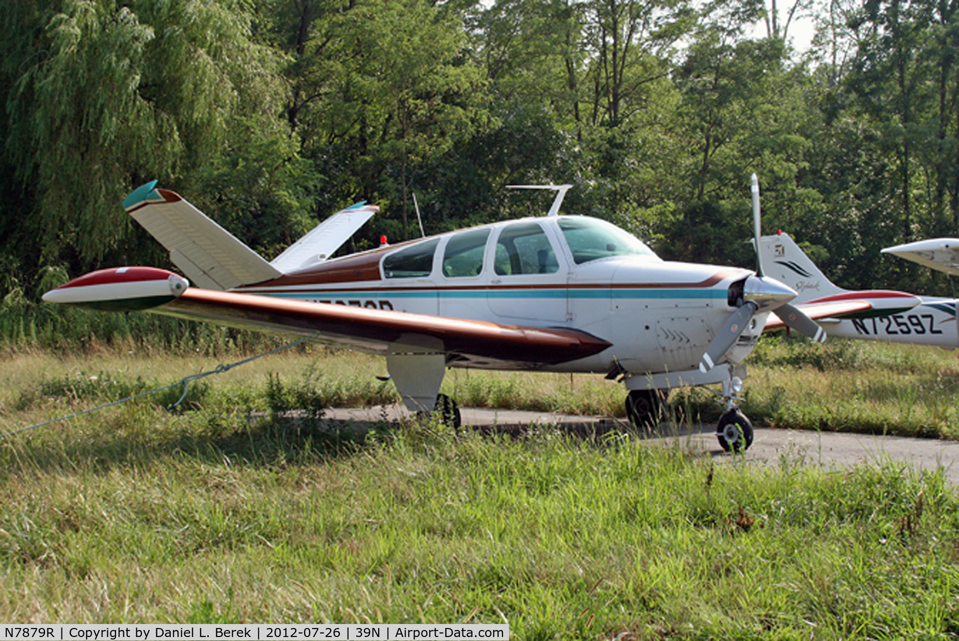N7879R, 1969 Beech V35A Bonanza C/N D-8936, This cool old Beechcraft was sitting in the backlot of Princeton Airport.