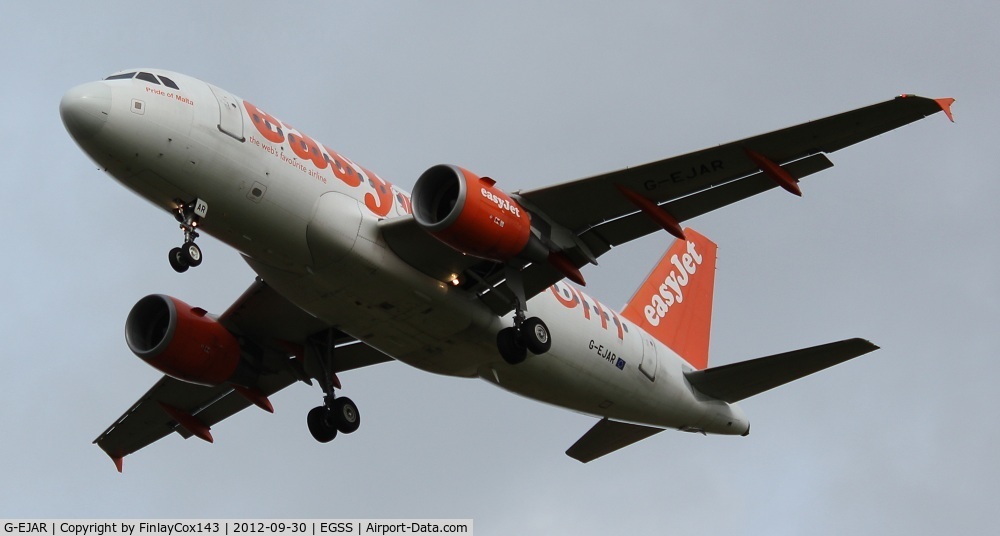 G-EJAR, 2005 Airbus A319-111 C/N 2412, easyJet Airbus A319-100 (Pride of Malta) at London Stansted