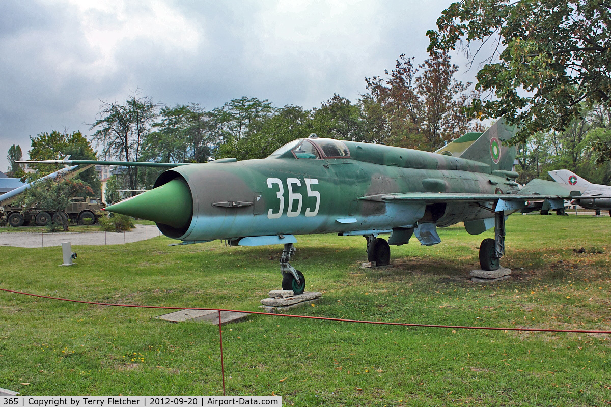 365, Mikoyan-Gurevich MiG-21bis C/N 75094365, Exhibited at Military Museum in Sofia
