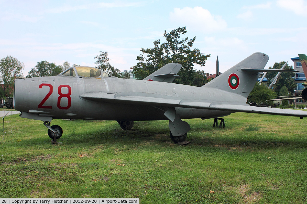 28, Mikoyan-Gurevich MiG-17F C/N Not found 28, Exhibited at Military Museum in Sofia