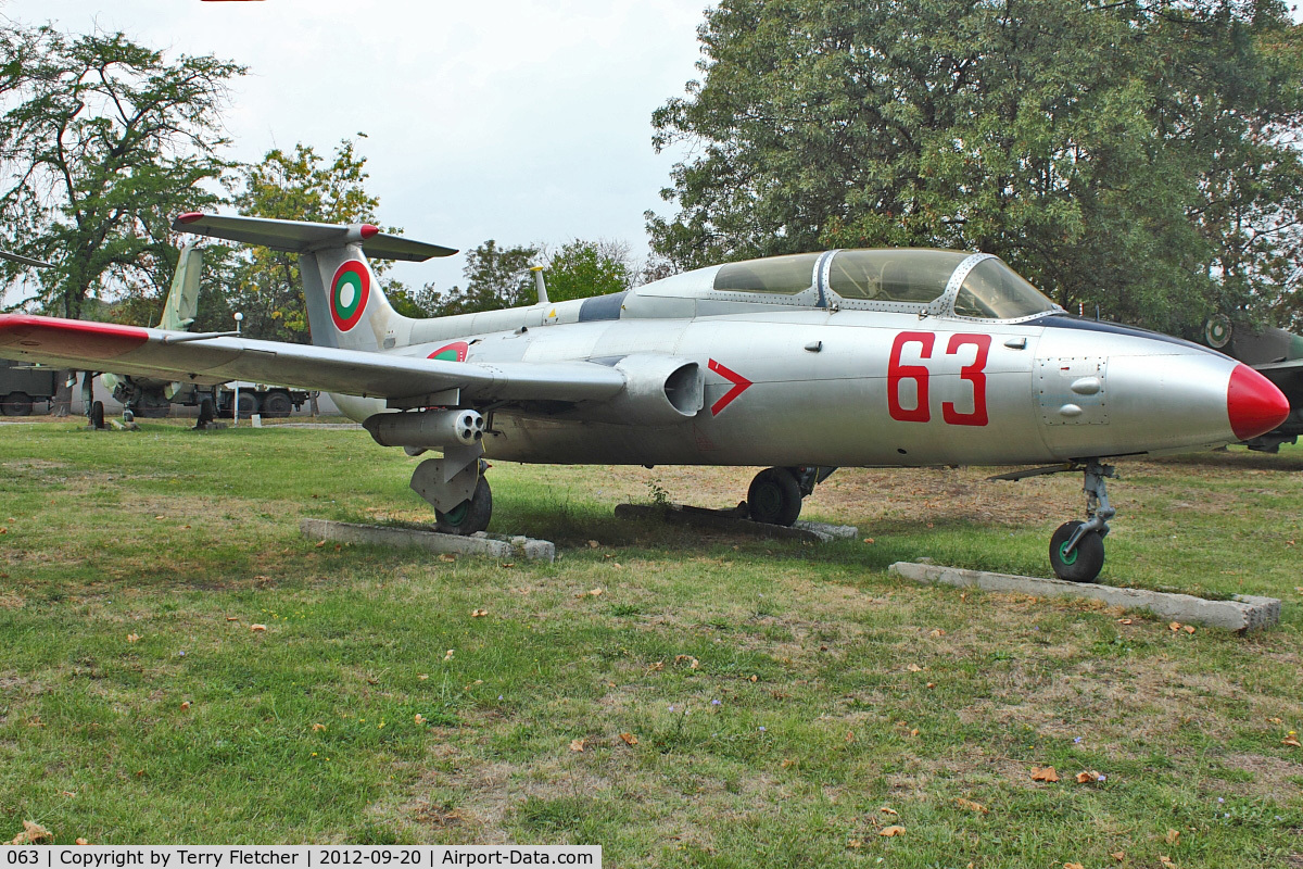 063, Aero L-39 Albatros C/N 892941, Exhibited at Military Museum in Sofia