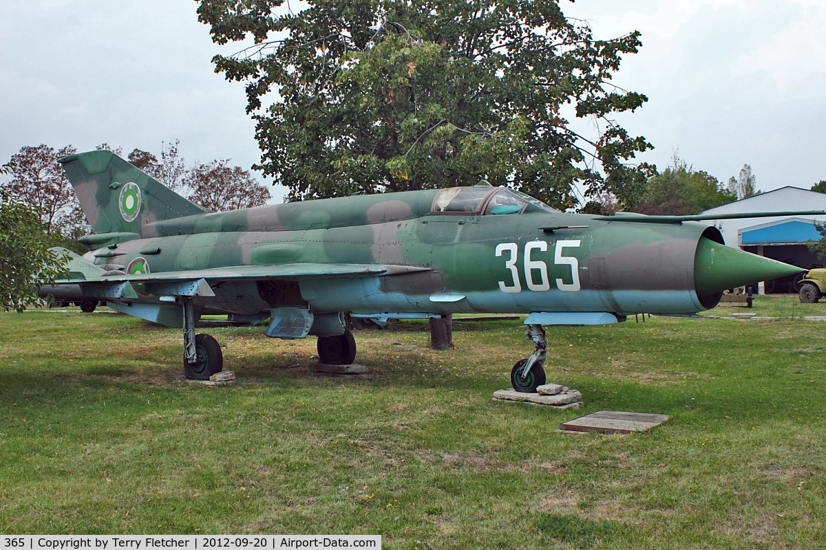 365, Mikoyan-Gurevich MiG-21bis C/N 75094365, Exhibited at Military Museum in Sofia