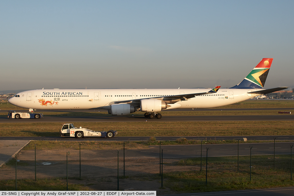 ZS-SNG, 2004 Airbus A340-642 C/N 557, South African Airways A340-600