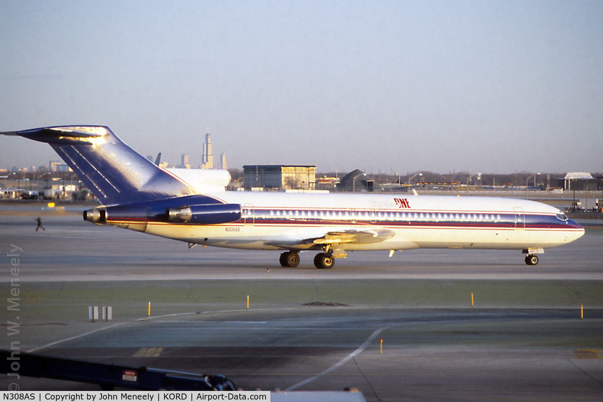 N308AS, 1980 Boeing 727-227 C/N 22002, Express One at ORD - March 1993