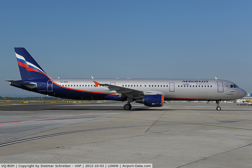 VQ-BOH, 2012 Airbus A321-211 C/N 5044, Aeroflot Airbus 321