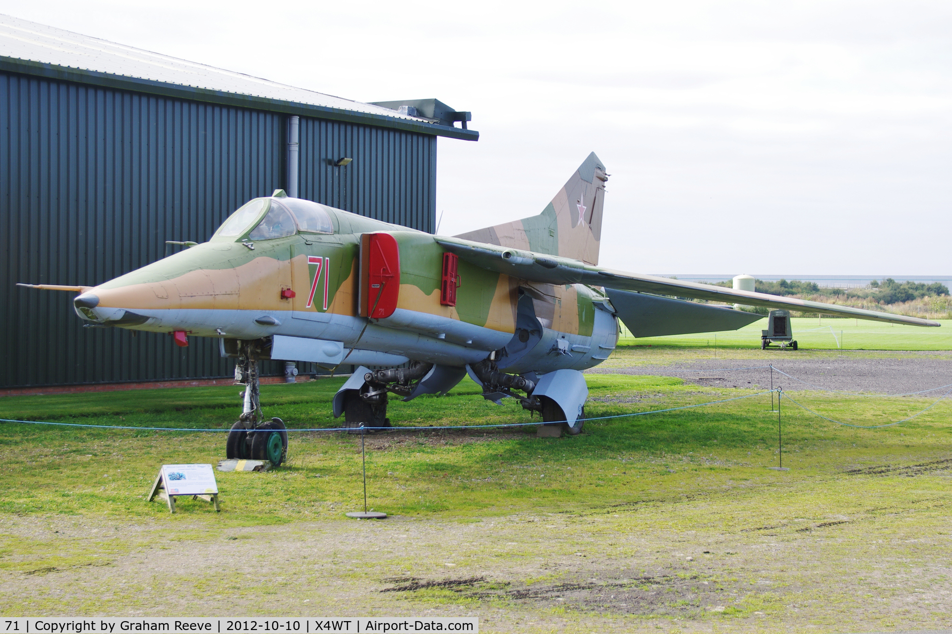 71, Mikoyan-Gurevich MiG-27K C/N 61912507006, Preserved at the Newark Air Museum.