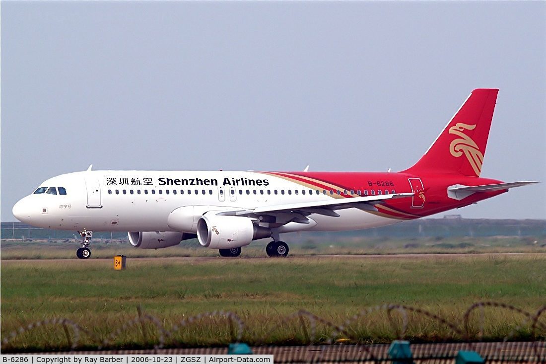 B-6286, 2006 Airbus A320-214 C/N 2909, Airbus A320-214 [2909] (Shenzhen Airlines) Shenzhen-Baoan~B 23/10/2006