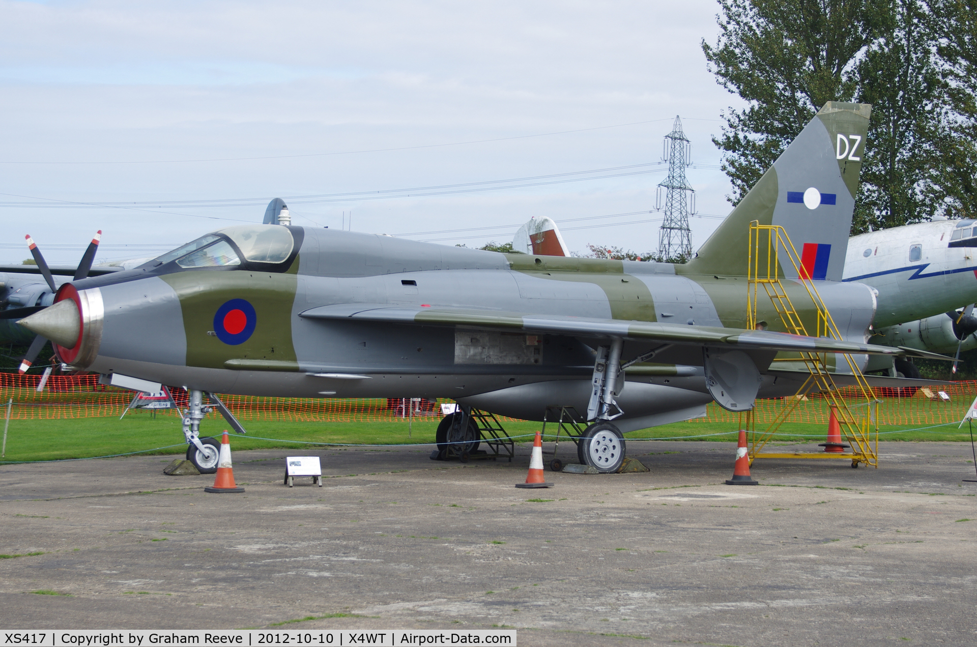 XS417, 1964 English Electric Lightning T.5 C/N 95002, Preserved at the Newark Air Museum.