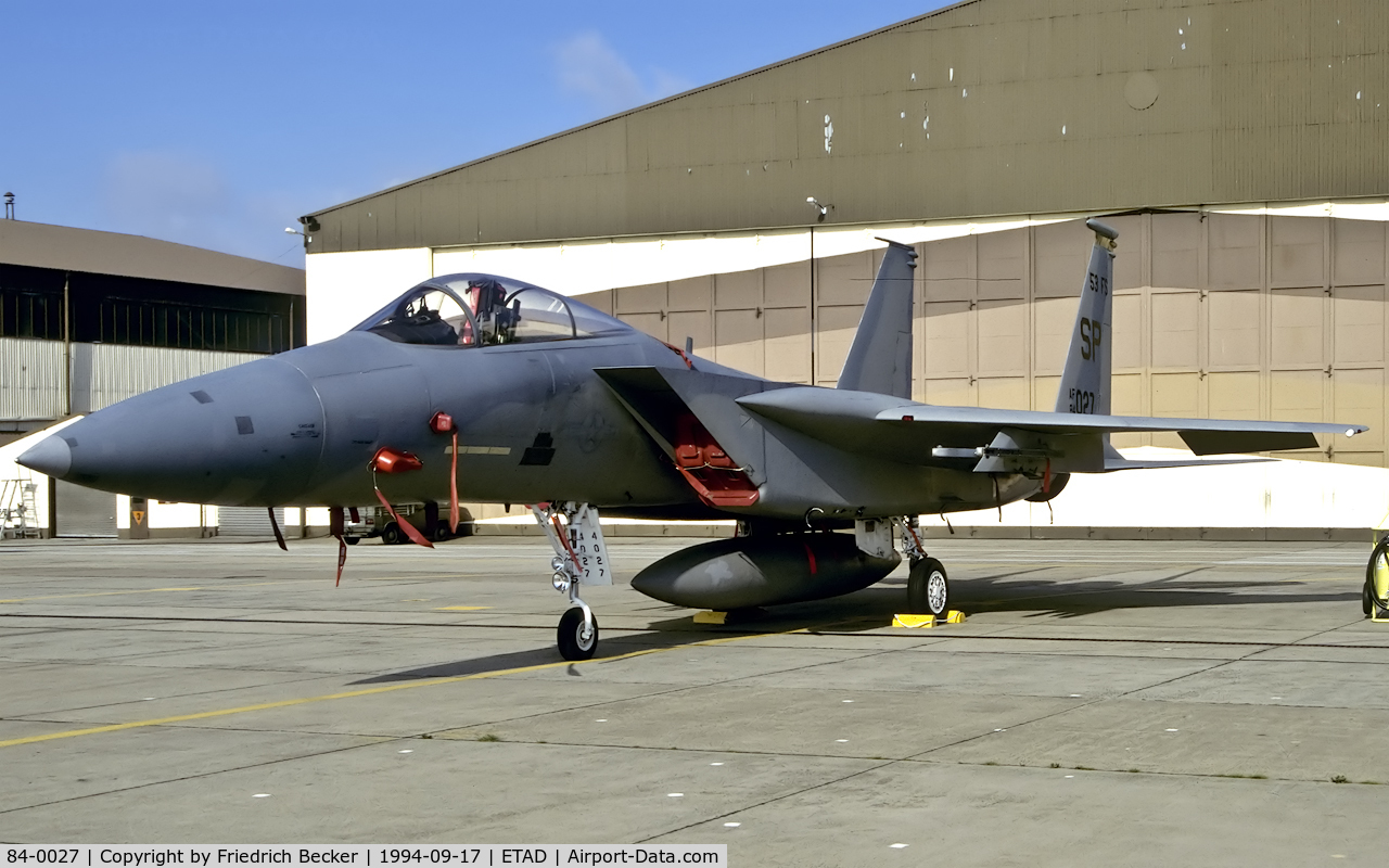 84-0027, 1984 McDonnell Douglas F-15C Eagle C/N 0938/C330, static display
