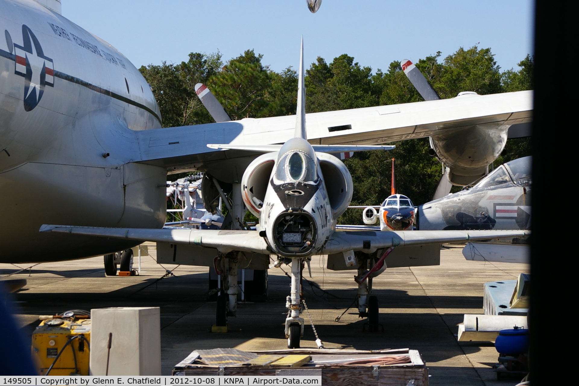 149505, Douglas A-4E Skyhawk C/N 12830, Stuffed among broken up planes