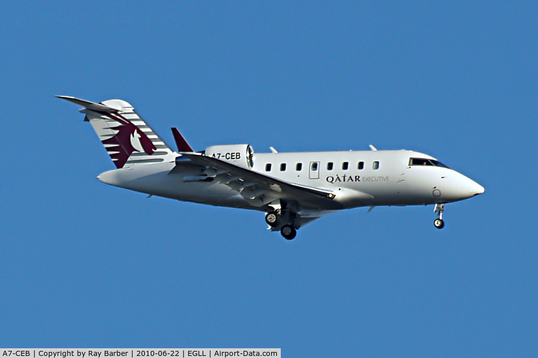 A7-CEB, 2008 Bombardier Challenger 605 (CL-600-2B16) C/N 5784, Canadair CL.605 Challenger [5784] Home~G 22/06/2010