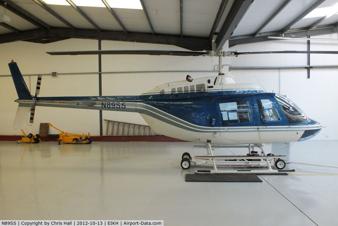 N89SS, 1973 Bell 206B JetRanger II C/N 1010, at Kilrush Airfield, Ireland
