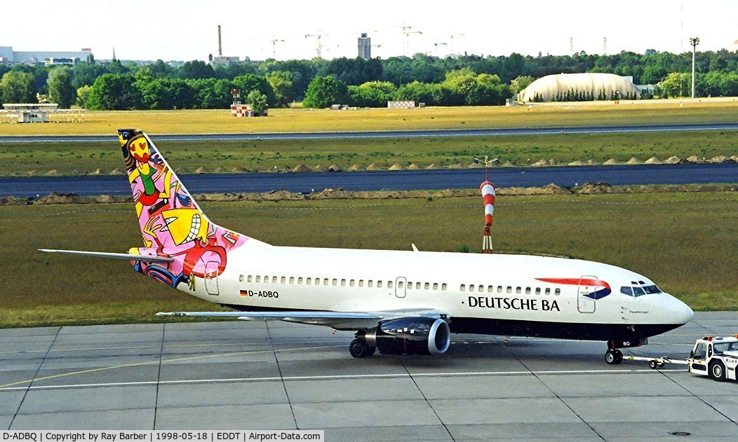 D-ADBQ, 1997 Boeing 737-31S C/N 29099, Boeing 737-31S [29099] (Deutsche BA) Berlin-Tegel~D 18/05/1998
