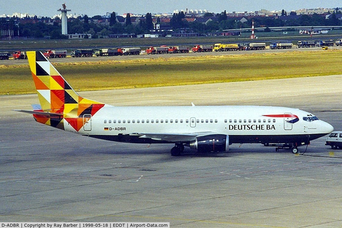 D-ADBR, 1997 Boeing 737-31S C/N 29100, Boeing 737-31S [29100] (Deutsche BA) Berlin-Tegel~D 18/05/1998