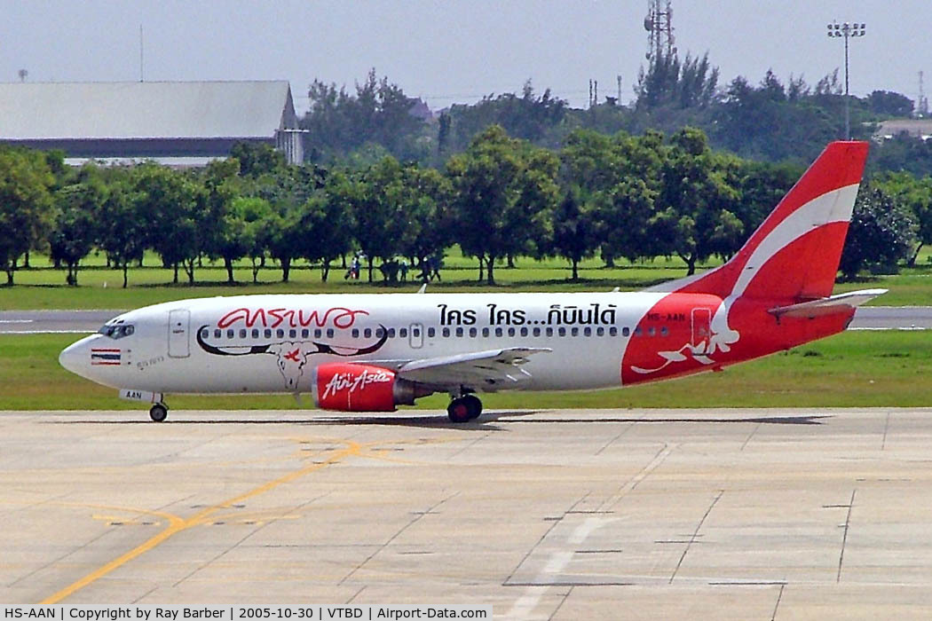HS-AAN, 1986 Boeing 737-301 C/N 23234, Boeing 737-301 [23234] (Thai AirAsia) Bangkok Int~HS 30/10/2005